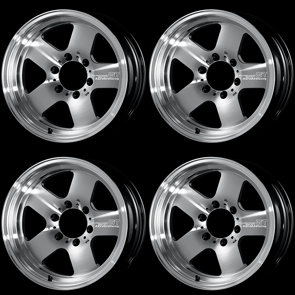 (set of 4) Advan GT Heavy Racing Machining/Diamond Cut | 17x8" +20mm | 6x139.7mm Wheel