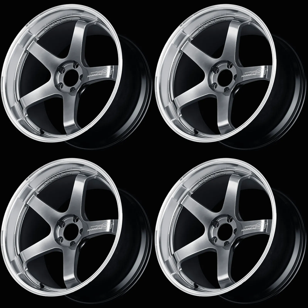(set of 4) Advan GT Beyond Machining/Hyper Platinum Black | 18x10.5" +34mm | 5x120mm Wheel