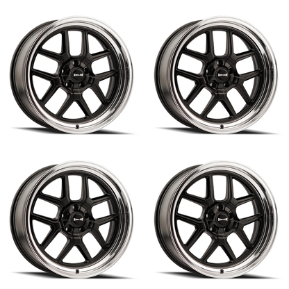 (set of 4) Ridler Wheels 610 Matte Black Polished | 20x10" +0mm | 5x120.65mm Wheels