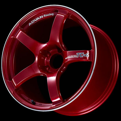 Advan TC4 Racing Candy Red/Ring | 18x9" +25mm | 5x114.3mm Wheel
