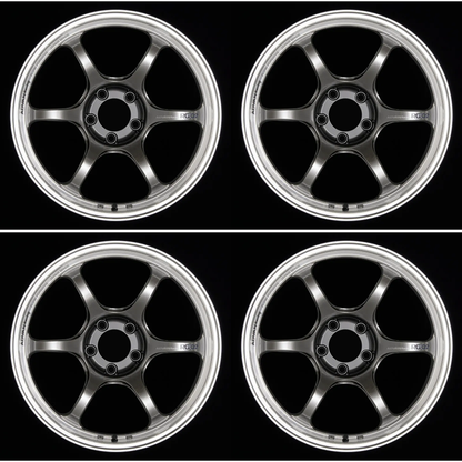 (set of 4) Advan RG-D2 Machining/Racing Hyper Black | 18x9" +0mm | 6x139.7mm Wheel