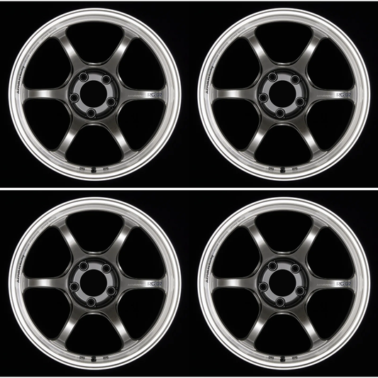 (set of 4) Advan RG-D2 Machining/Racing Hyper Black | 18x9" +0mm | 6x139.7mm Wheel