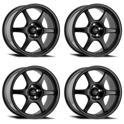 (set of 4) Konig Hexaform Matte Black | 17x9.5" +38mm | 5x114.3mm Wheel