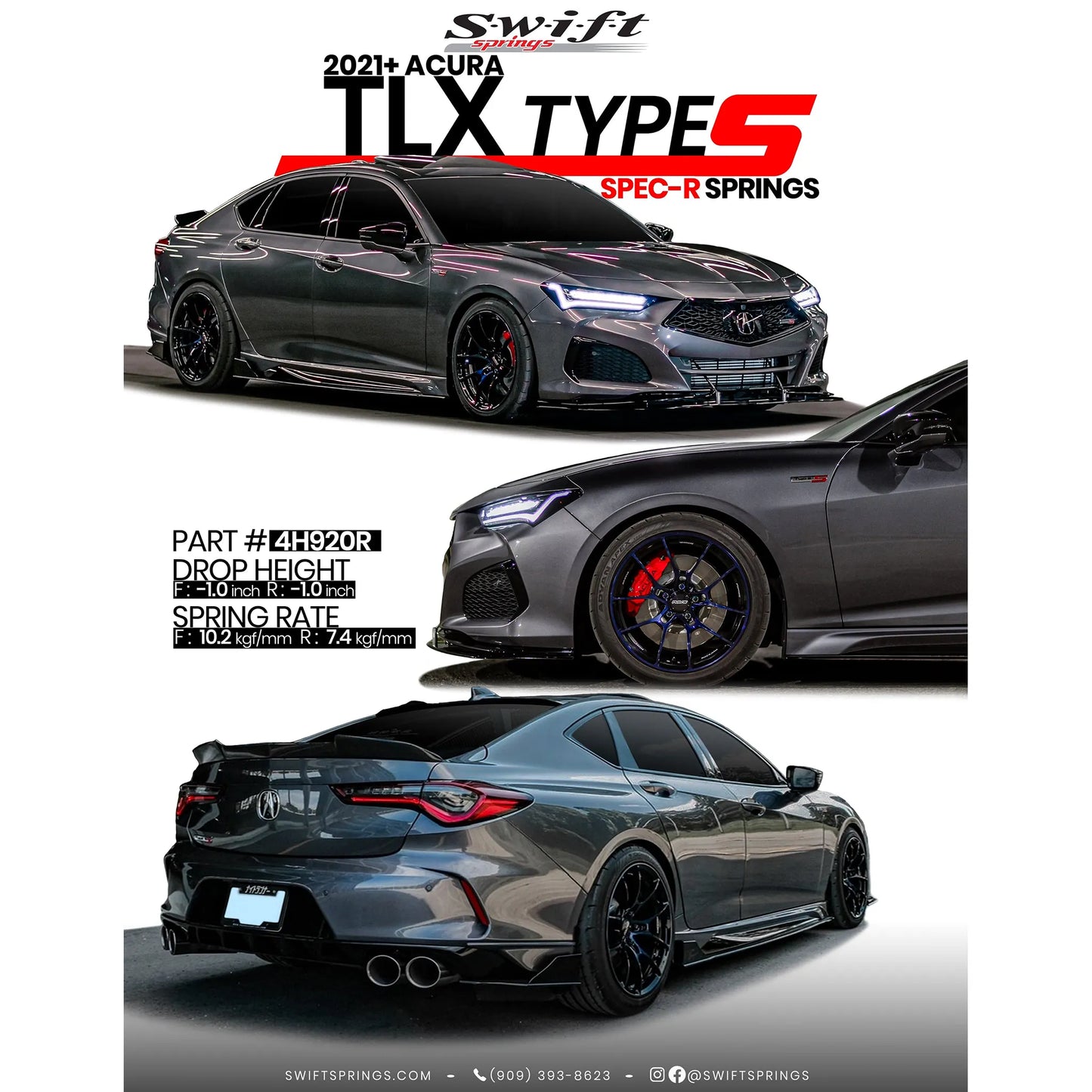Swift Spec-R Lowering Springs for 2021+ Acura TLX Type S