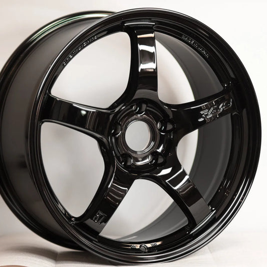 Gram Lights 57CR 18x8.5 +37 5x114.3 Glossy Black (SET)