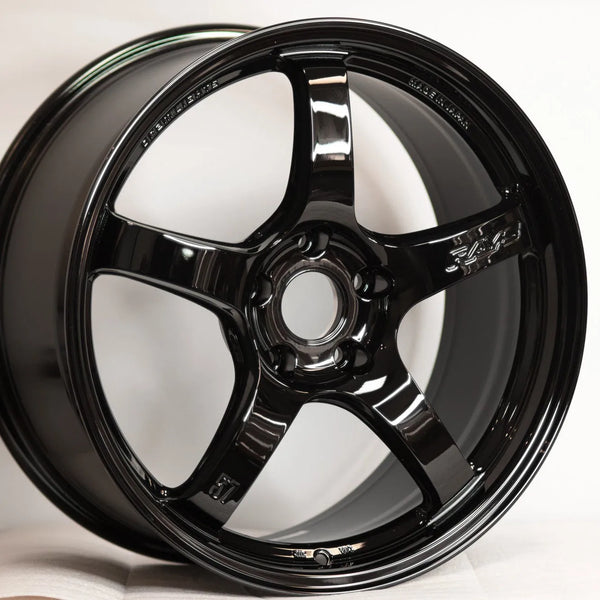 Gram Lights 57CR 18x8.5 +37 5x114.3 Glossy Black – WheelFlip