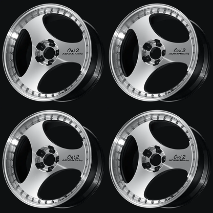 (set of 4) Advan ONI2 Progressive Machining/Diamond Cut | 20x11" +15mm | 5x114.3mm Wheel