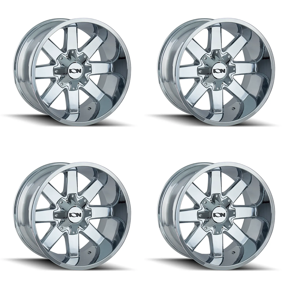 (set of 4) ION Wheels Type 141 Chrome | 20x12" -44mm | 6x135mm Wheels