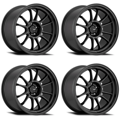 (set of 4) Konig Hypergram Matte Black | 19x8.5" +38mm | 5x114.3mm Wheel
