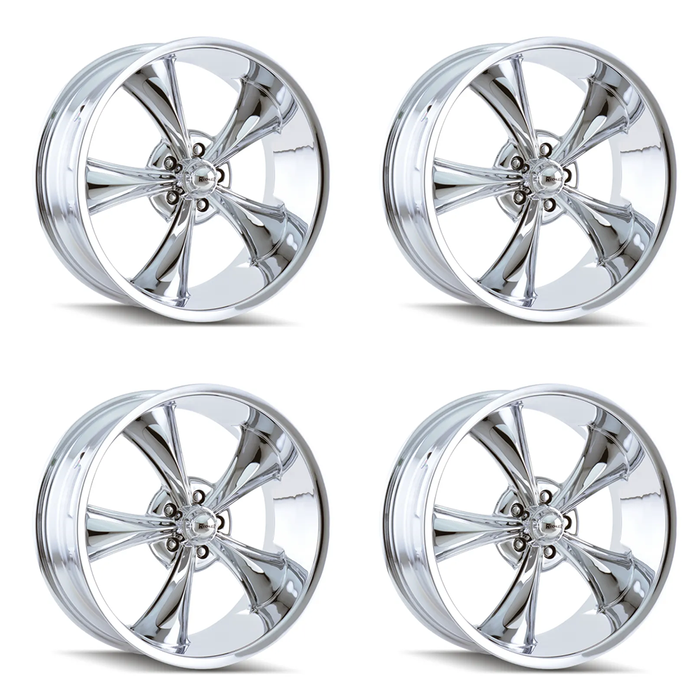(set of 4) Ridler Wheels 695 Chrome | 18x8" +0mm | 5x120.65mm Wheels