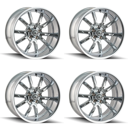 (set of 4) Ridler Wheels 650 Chrome | 17x8" +0mm | 5x120.65mm Wheels