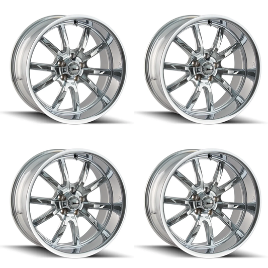 (set of 4) Ridler Wheels 650 Chrome | 17x8" +0mm | 5x120.65mm Wheels