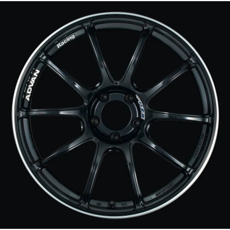 Advan RZII Racing Gloss Black/Ring | 17x8" +45mm | 5x114.3mm Wheel