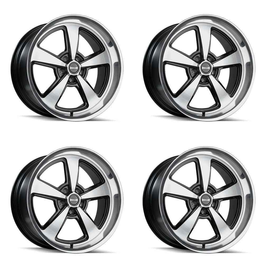 (set of 4) Ridler Wheels 652 Gls Blk w/ Diamond Cut | 20x10" +0mm | 5x127mm Wheels