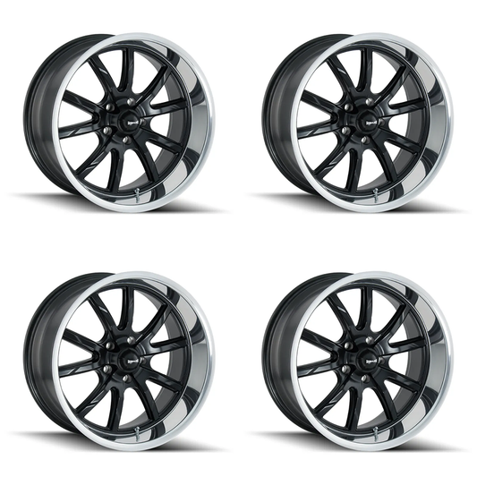 (set of 4) Ridler Wheels 650 Matte Black Polished | 17x8" +0mm | 5x120.65mm Wheels