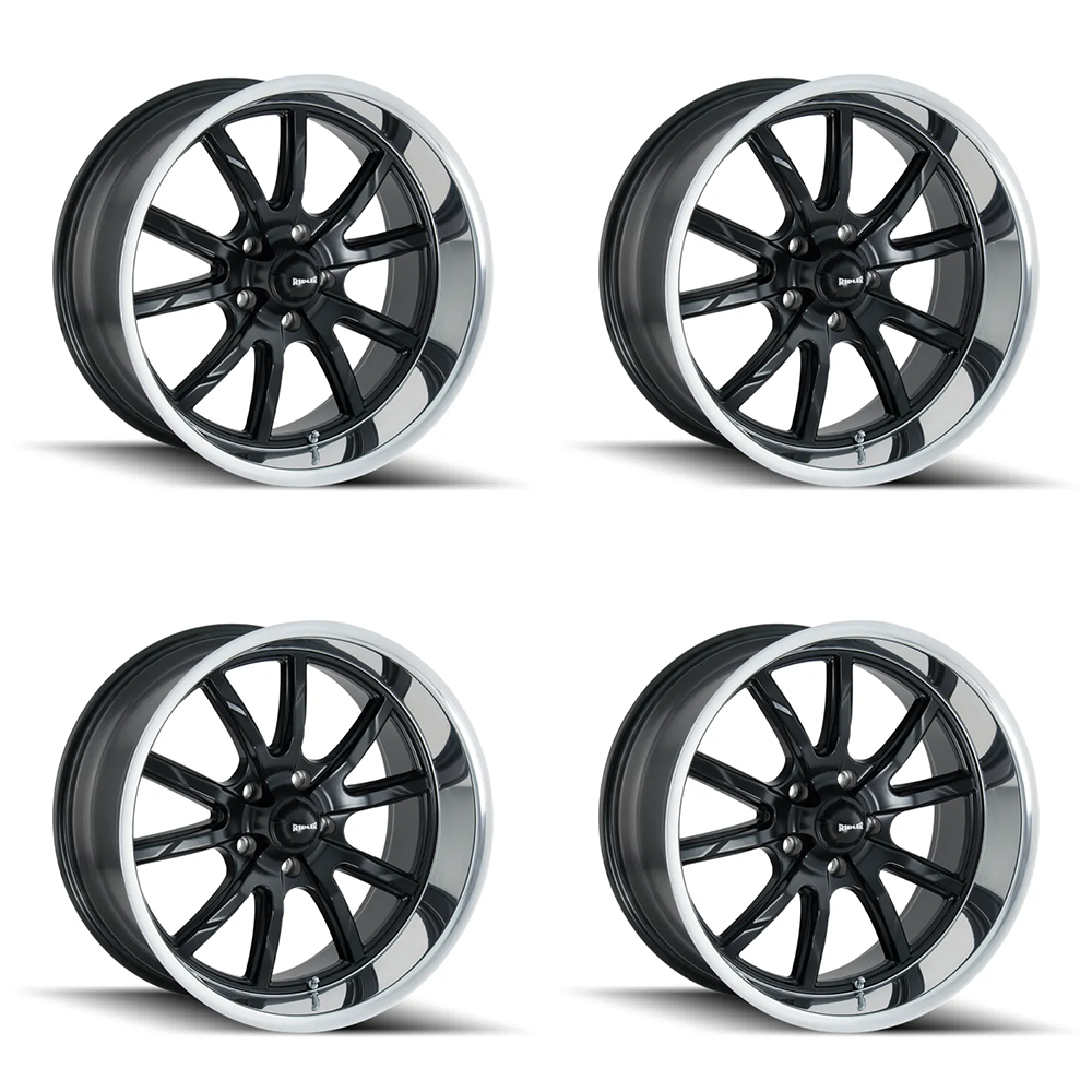 (set of 4) Ridler Wheels 650 Matte Black Polished | 17x7" +0mm | 5x120.65mm Wheels