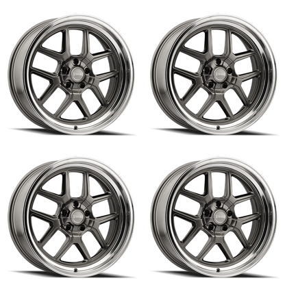 (set of 4) Ridler Wheels 610 Gloss Grey Polished | 20x10" +0mm | 5x120.65mm Wheels