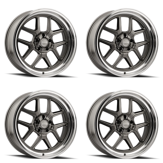 (set of 4) Ridler Wheels 610 Gloss Grey Polished | 20x10" +0mm | 5x120.65mm Wheels