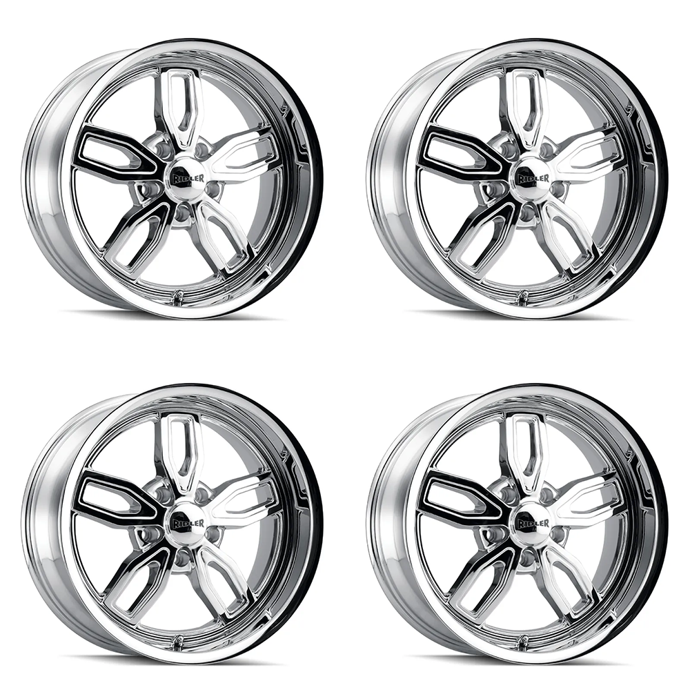 (set of 4) Ridler Wheels 608 Chrome | 20x8.5" +0mm | 5x127mm Wheels