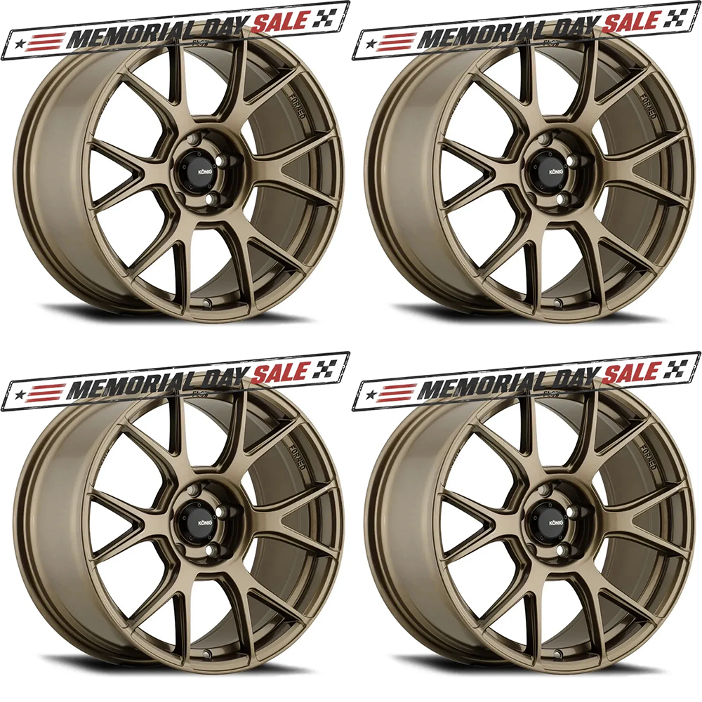 (set of 4) Konig Ampliform Gloss Bronze | 19x9.5" +25mm | 5x114.3mm Wheel
