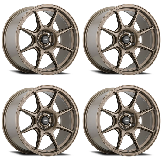 (set of 4) Konig Lockout Matte Bronze | 17x8" +45mm | 4x100mm Wheel