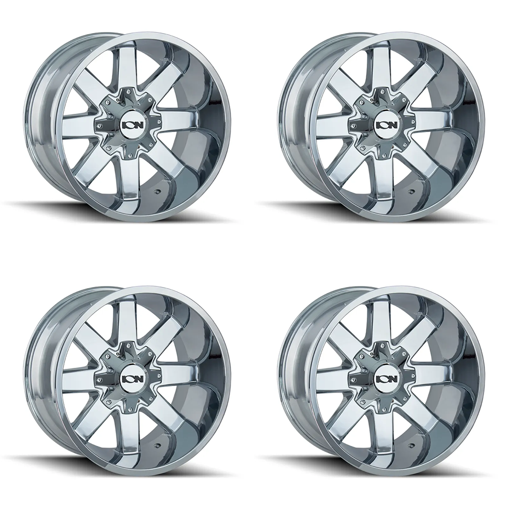 (set of 4) ION Wheels Type 141 Chrome | 20x9" +0mm | 8x170mm Wheels
