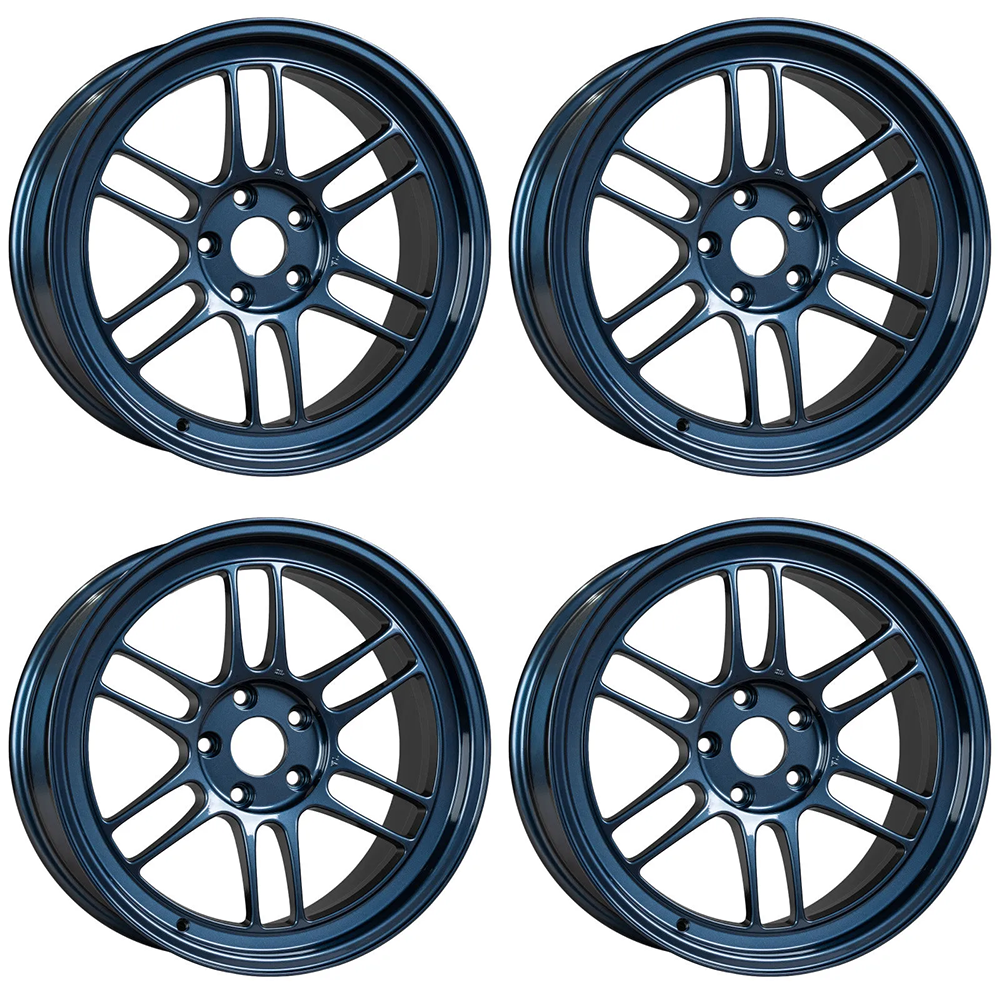 (set of 4) Enkei RPF1 Misty Blue | 18x9.5" +38mm | 5x114.3mm Wheels