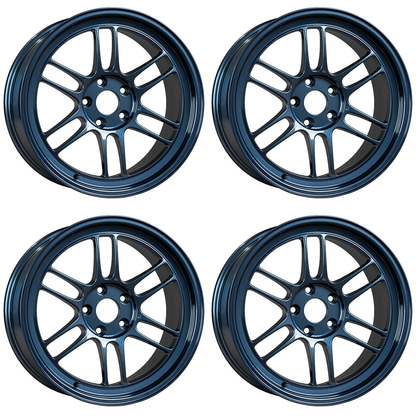 (set of 4) Enkei RPF1 Misty Blue | 18x9.5" +38mm | 5x114.3mm Wheels