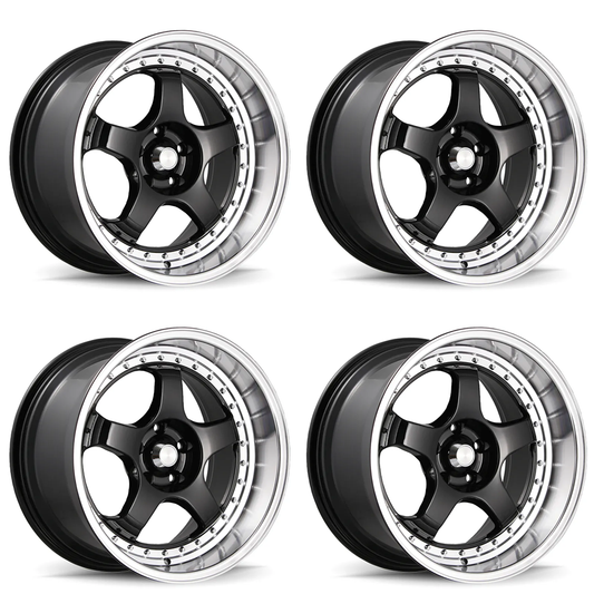 (set of 4) Konig SSM Gloss Black | 18x9" +22mm | 5x114.3mm Wheel