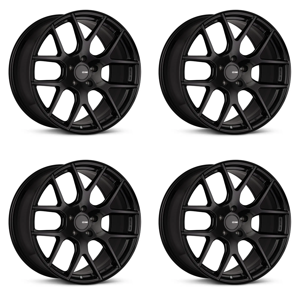 (set of 4) Enkei XM-6 Gloss Black | 20x8.5" +40mm | 5x120mm Wheels