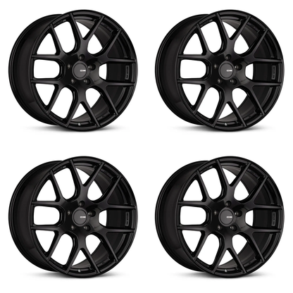 (set of 4) Enkei XM-6 Gloss Black | 20x8.5" +40mm | 5x120mm Wheels