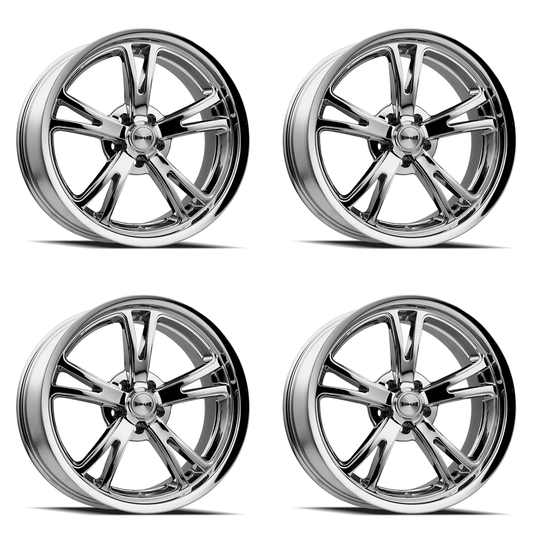 (set of 4) Ridler Wheels 606 Chrome | 18x8" +0mm | 5x127mm Wheels