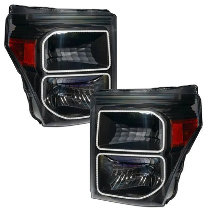 Oracle 11-16 Ford F250/350 LED HL - Black - ColorSHIFT w/ BC1 Controller | F-250/350 Super Duty (8159-335)
