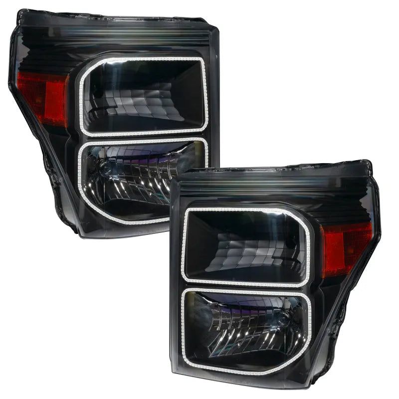 Oracle 11-16 Ford F250/350 LED HL - Black - ColorSHIFT w/ BC1 Controller | F-250/350 Super Duty (8159-335)
