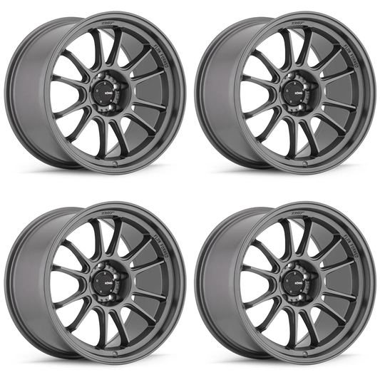(set of 4) Konig Hypergram Matte Grey | 18x10.5" +25mm | 5x120mm Wheel