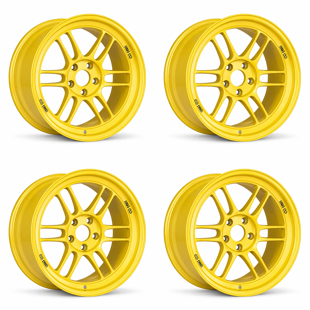 (set of 4) Enkei RPF1 F1 Yellow | 17x9" +35mm | 5x100mm Wheels