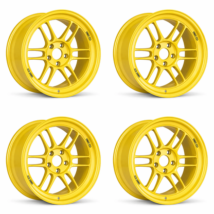 (set of 4) Enkei RPF1 F1 Yellow | 15x8" +28mm | 4x100mm Wheels