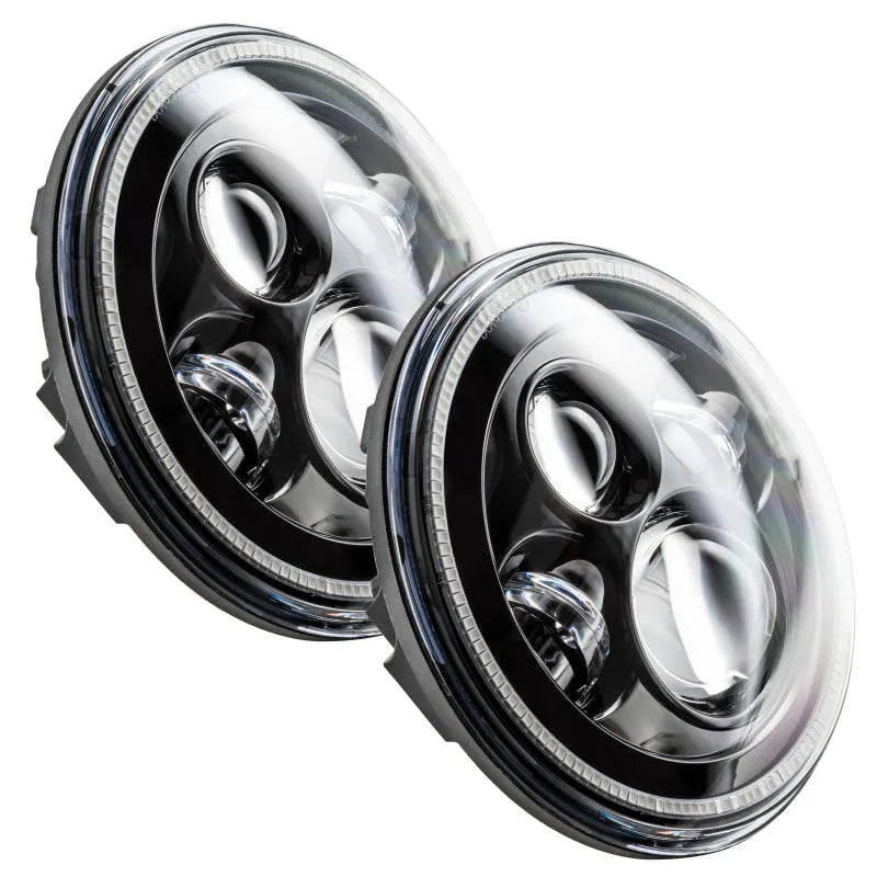 ORACLE 7in LED Headlights No Halo Black Bezel Jeep Wrangler JK (5769-504)
