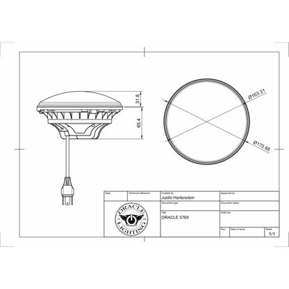 ORACLE 7in LED Headlights No Halo Black Bezel Jeep Wrangler JK (5769-504)