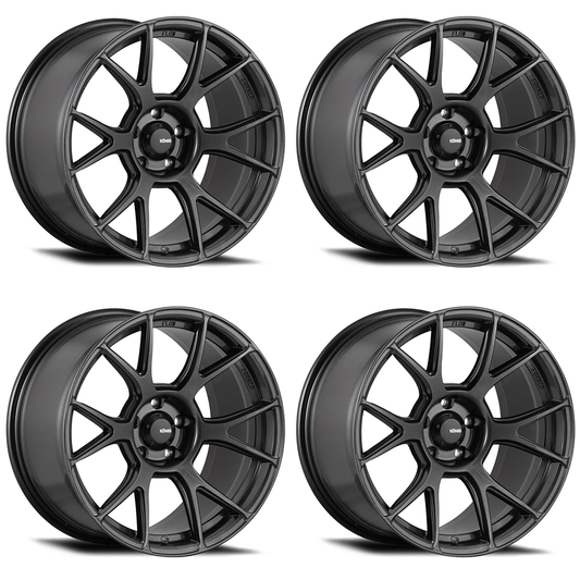 (set of 4) Konig Ampliform Dark Metallic Graphite | 18x8.5" +32mm | 5x120mm Wheel