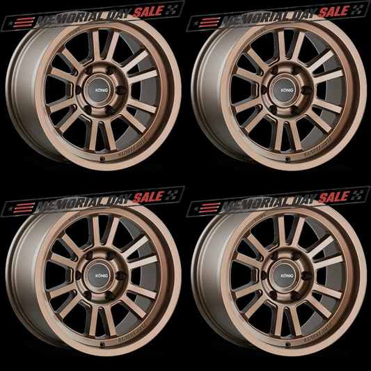 (set of 4) Konig HT1 Satin Bronze | 17x8.5" -6mm | 6x139.7mm Wheel