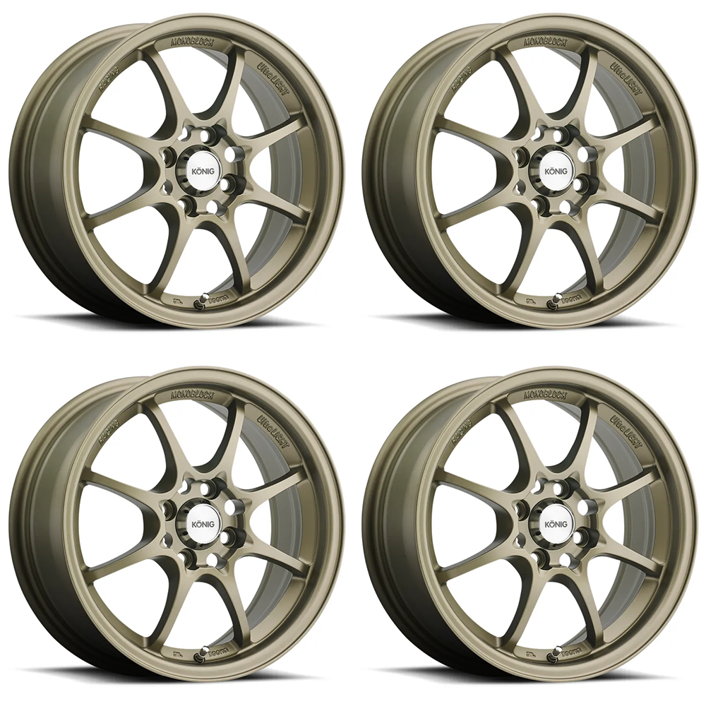 (set of 4) Konig Helium Bronze | 15x6.5" +40mm | 4x100mm Wheel