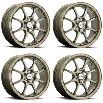 (set of 4) Konig Helium Bronze | 15x6.5" +40mm | 4x100mm Wheel