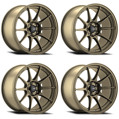 (set of 4) Konig Dekagram Gloss Bronze | 16x8" +35mm | 4x100mm Wheel