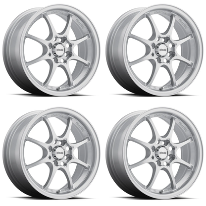 (set of 4) Konig Helium Silver | 15x6.5" +40mm | 4x100mm Wheel