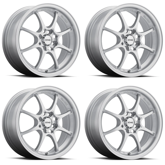 (set of 4) Konig Helium Silver | 15x6.5" +40mm | 4x100mm Wheel