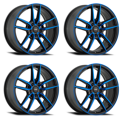 (set of 4) Konig Myth Gloss Black | 19x8.5" +40mm | 5x114.3mm Wheel