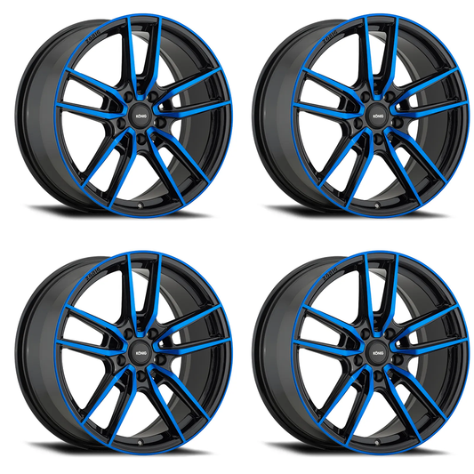 (set of 4) Konig Myth Gloss Black | 19x8.5" +40mm | 5x114.3mm Wheel