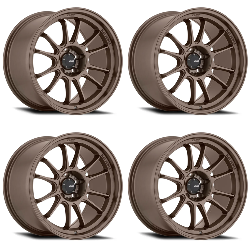 (set of 4) Konig Hypergram Race Bronze | 18x8.5" +43mm | 5x112mm Wheel