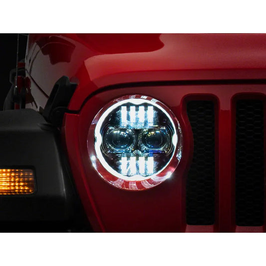 Raxiom 9-In Axial LED Headlights | Jeep Wrangler/J Gladiator (J171705)